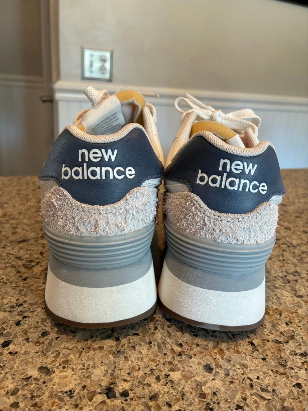 7.5W New Balance 574+ 'Moonbeam Dark Arctic Grey'